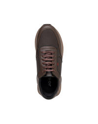Zapato deportivo de cuero para hombre color café