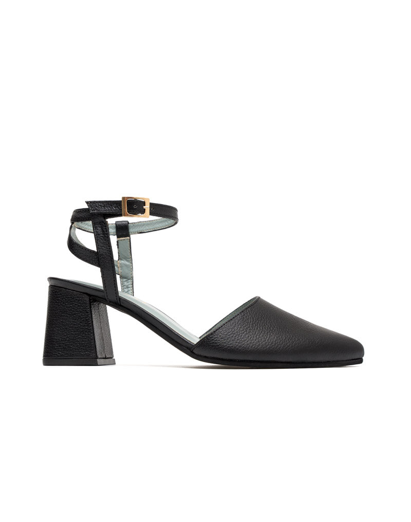 Zapato tacón sofisticado tipo tango para oficina, en cuero REF ORI1804