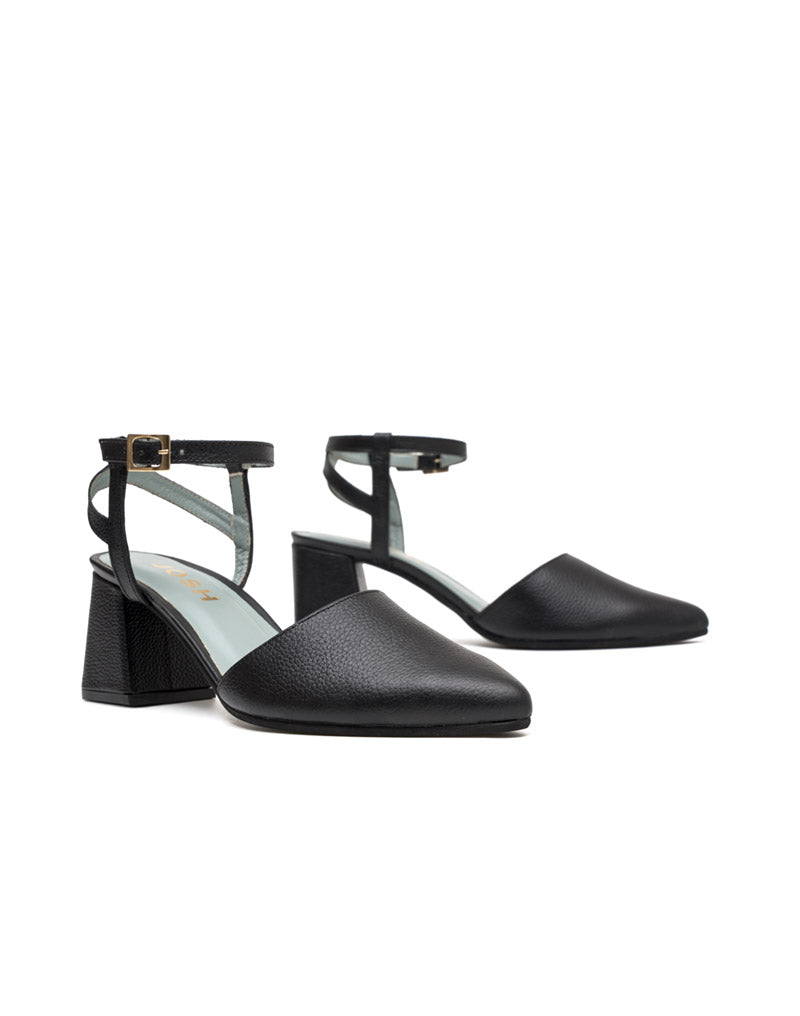 Zapato tacón sofisticado tipo tango para oficina, en cuero REF ORI1804