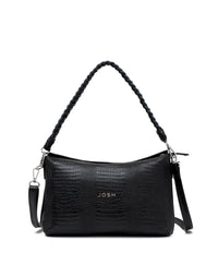 Bolso manos libres en cuero para dama color negro
