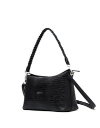 Bolso manos libres en cuero para dama color negro
