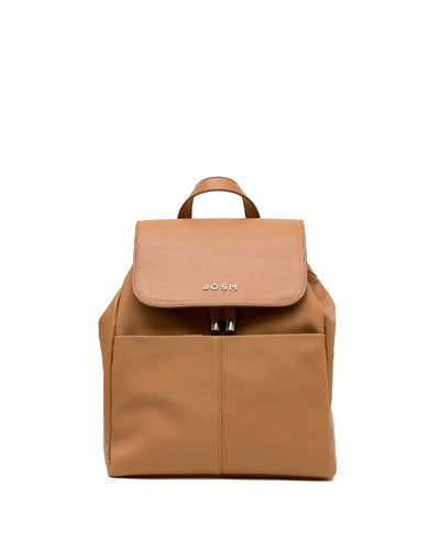 Morral en cuero y lona 