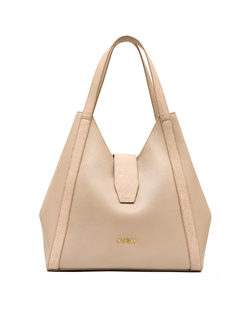 Cartera en cuero . - Color Arena