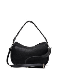 Bolso manos libres en cuero para dama color negro