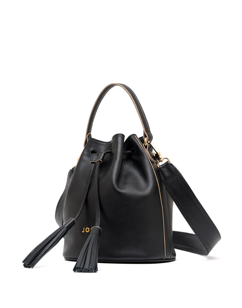 Bolso manos libres para dama en cuero con contraste REF P2914