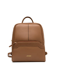 Morral en cuero con grabado para mujer en color Miel