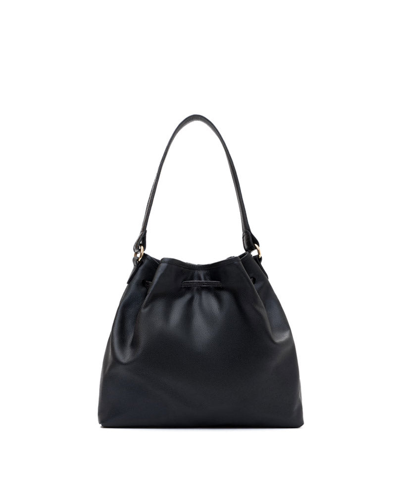 Cartera en cuero para dama color negro