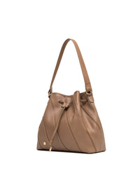 Cartera en cuero para dama color Taupe