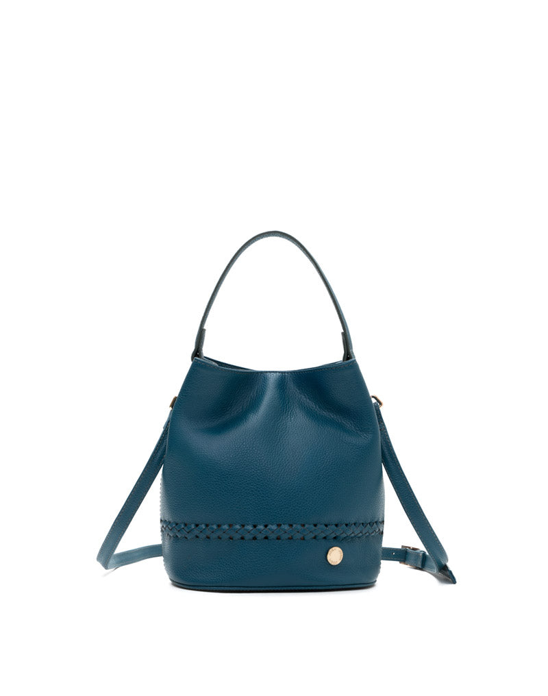 Bolso manos libres con tejido en cuero para dama REF P2923