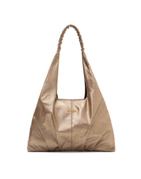 Bolsa elegante en cuero suave para dama en color Dorado