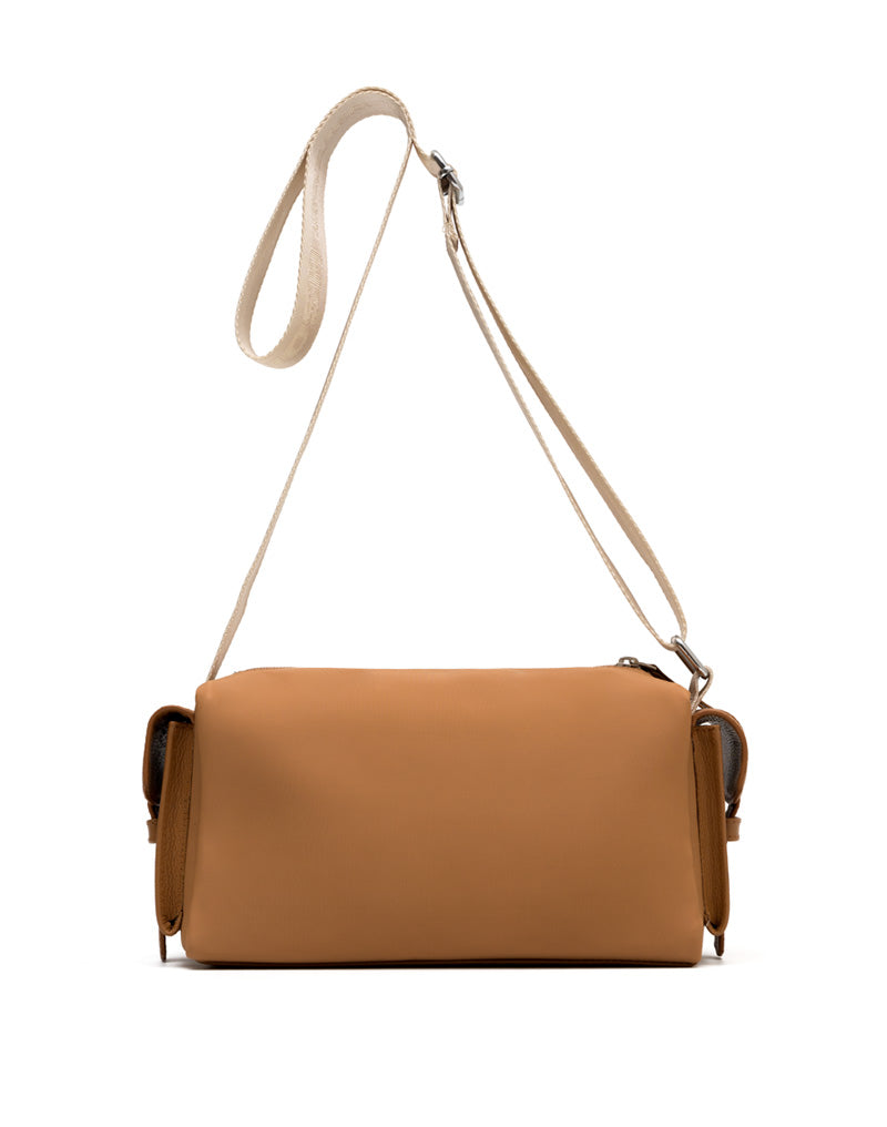 Bolso manos libres en cuero y lona para dama REF P2928