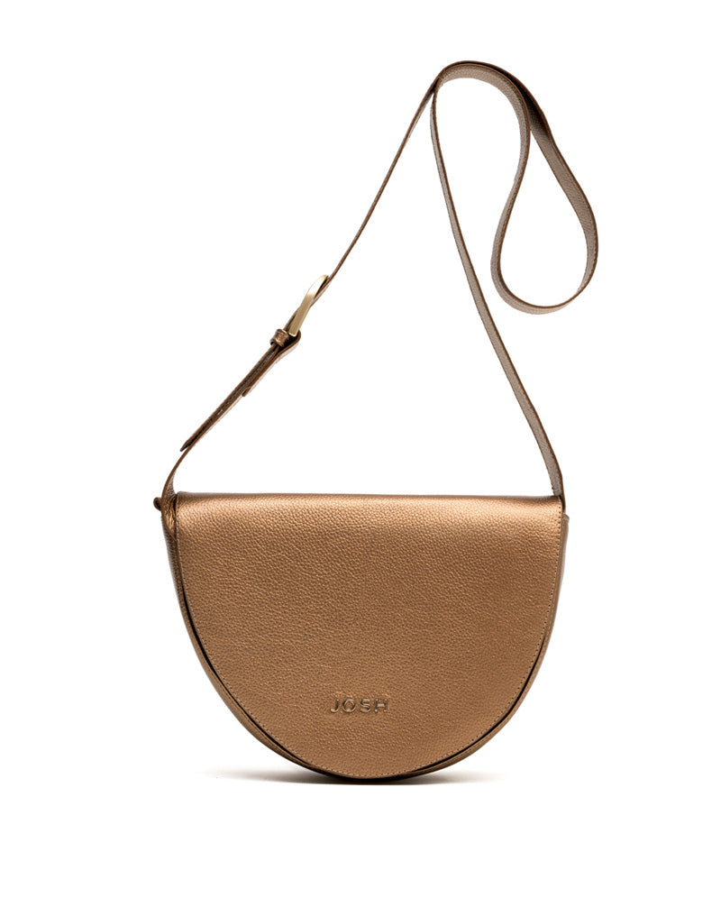 Bolso manos libres en cuero Color Bronce para mujer Marca Josh - Ref. P2932BILBAO