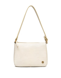 Bolso manos libres en cuero para dama color blanco