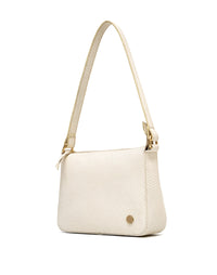 Bolso manos libres en cuero para dama color blanco