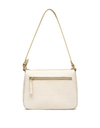 Bolso manos libres en cuero para dama color blanco