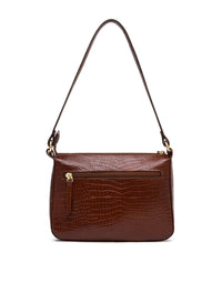 Bolso manos libres en cuero para dama color miel