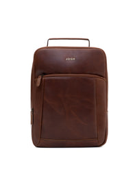 Morral en cuero para hombre. en color Cognac