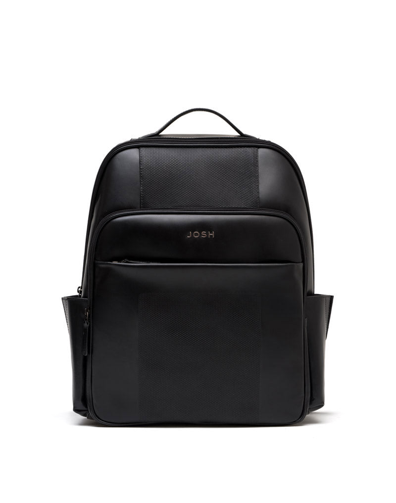 Morral en cuero para hombre color negro