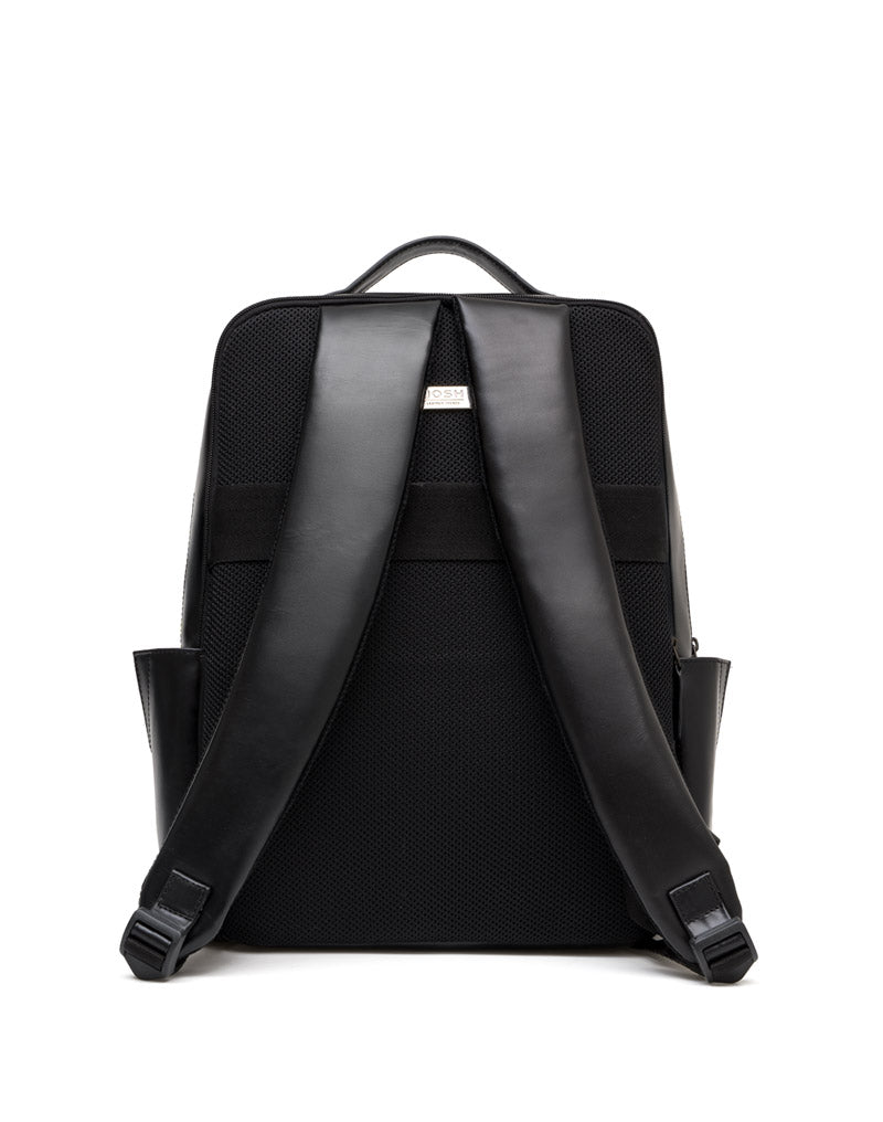 Morral en cuero para hombre color negro