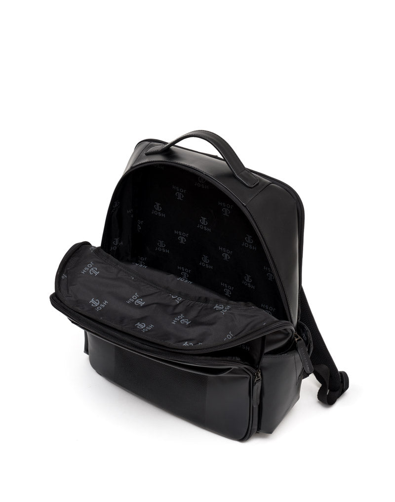 Morral en cuero para hombre color negro