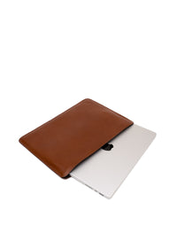 Funda PC 15" en cuero color miel