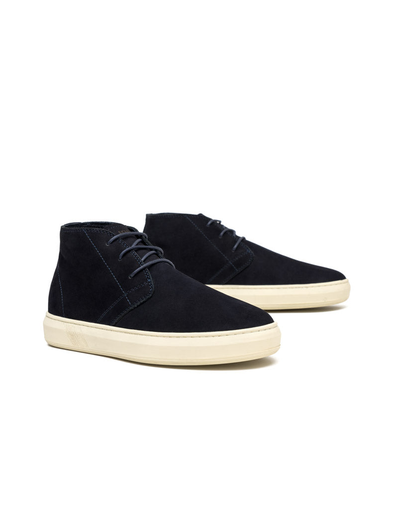 Bota casual de cuero para hombre color azul