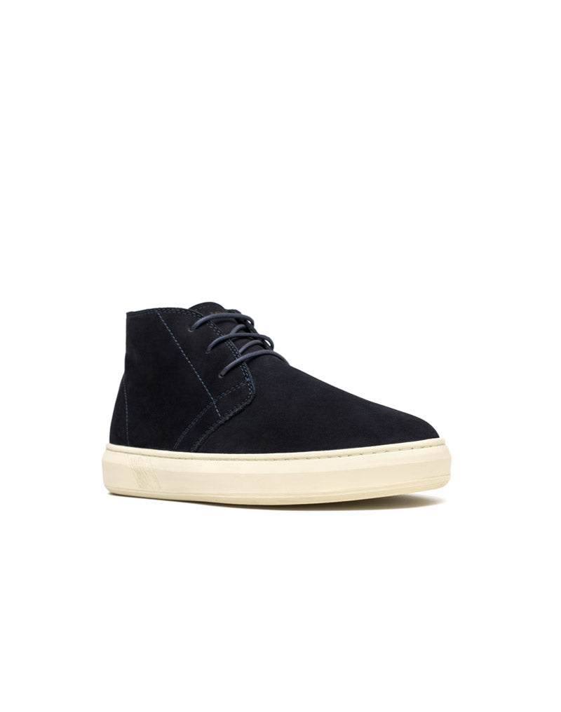 Bota casual de cuero para hombre color azul