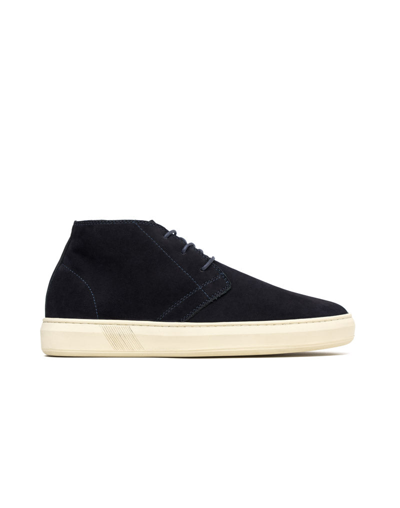 Bota casual de cuero para hombre color azul