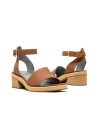 Sandalia plataforma de cuero  REF SDI1802