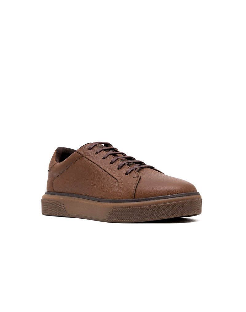 Zapato casual  en cuero 100% colombiano coñac – Josh - Color Cognac