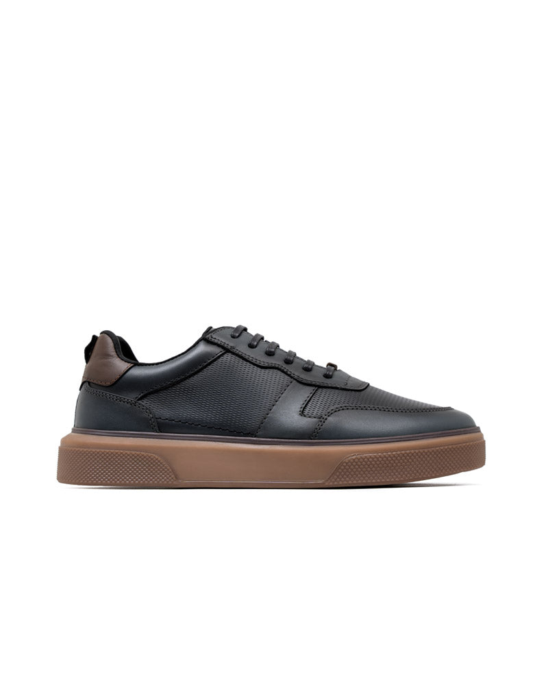 Zapato de cordon casual para hombre en cuero en color Negro