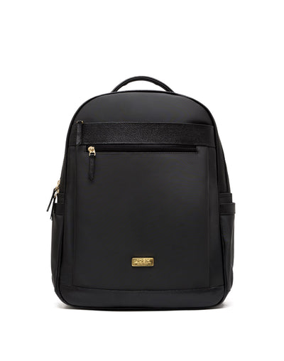 Morral  en cuero y lona . - Color Miel