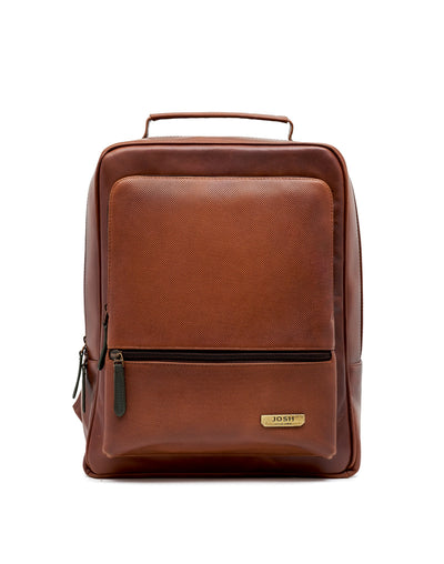 Morral en cuero  - Color Cognac