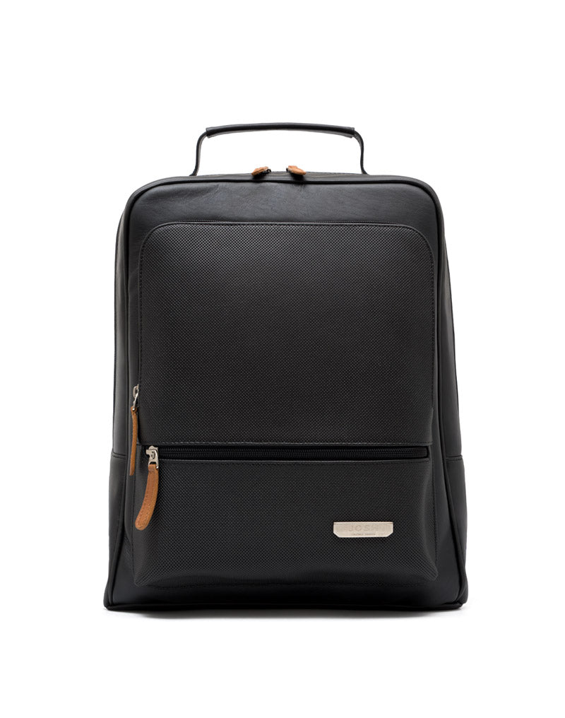 Morral en cuero para hombre color negro