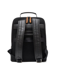 Morral en cuero para hombre color negro