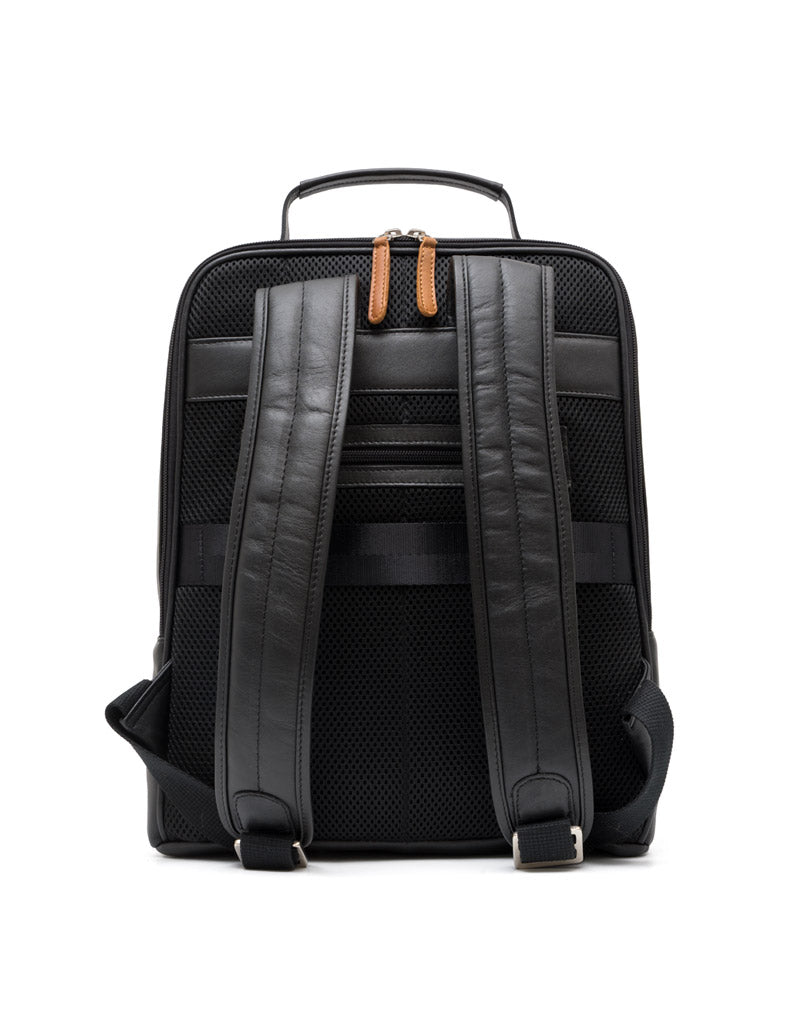 Morral en cuero para hombre color negro