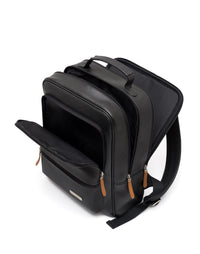 Morral en cuero para hombre color negro