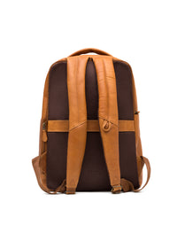 Morral versátil en cuero para hombre color miel