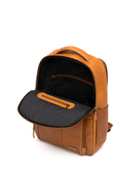 Morral versátil en cuero para hombre color miel