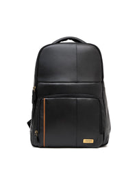 Morral versátil en cuero para hombre color negro