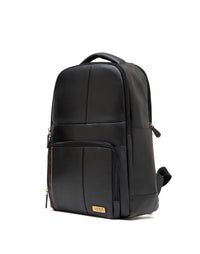 Morral versátil en cuero para hombre color negro