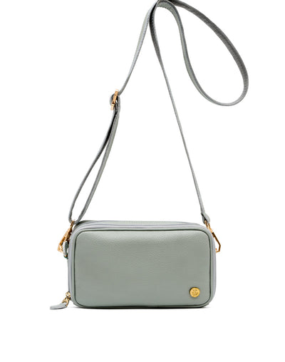 Cangurera en cuero  - Color Menta