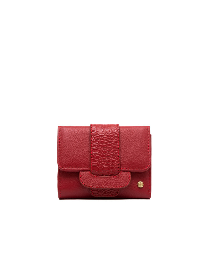 Billetera en cuero . - Color Rojo