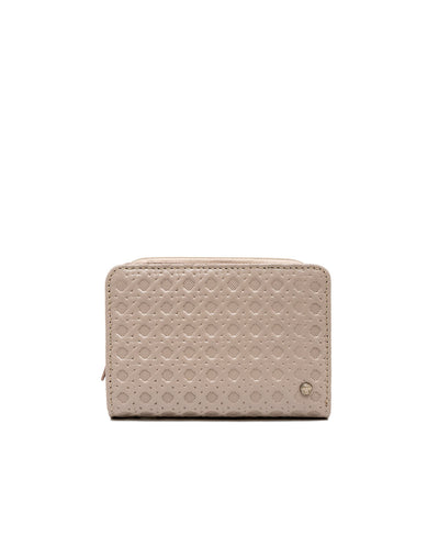 Billetera en cuero . - Color Taupe