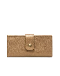 Billetera en cuero . - Color Bronce