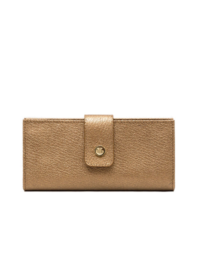 Billetera en cuero . - Color Bronce