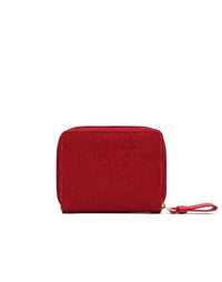 Billetera para mujer en cuero color Rojo grabado elegante Marca Josh - REF TDJ077