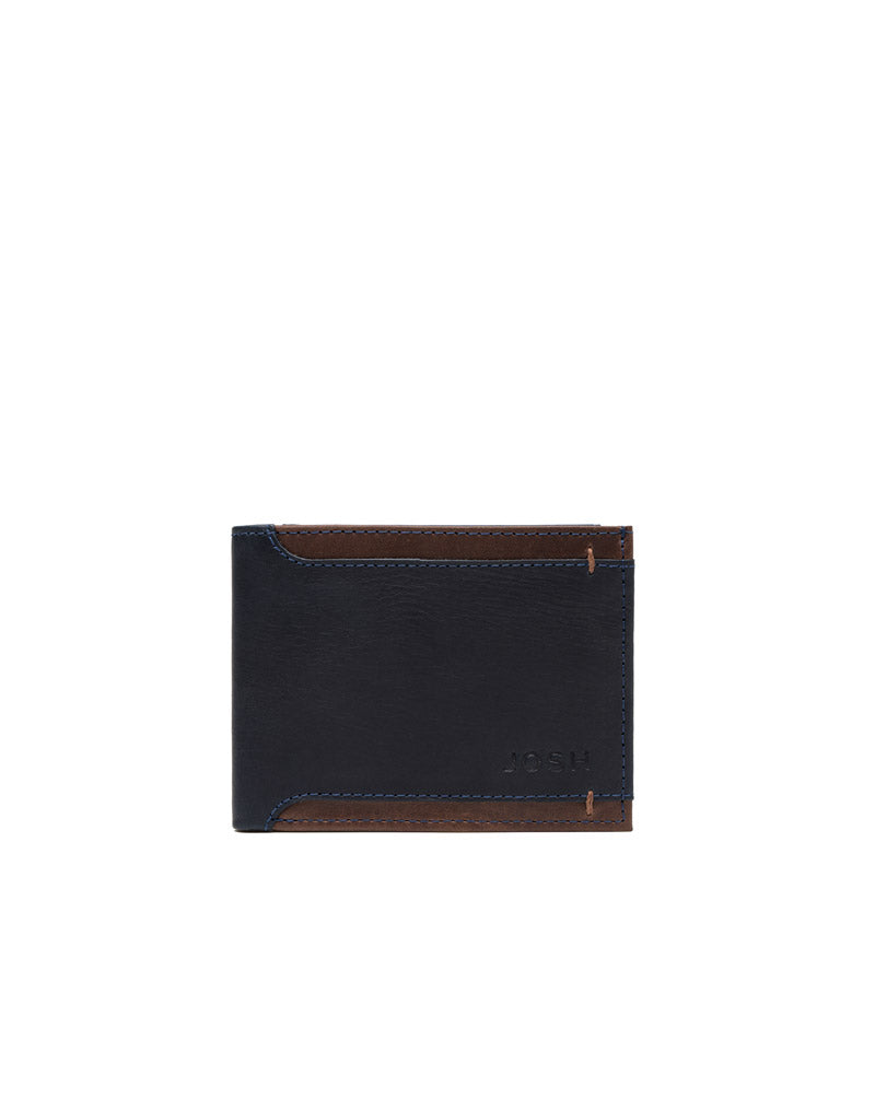 Billetera de cuero  en color Azul
