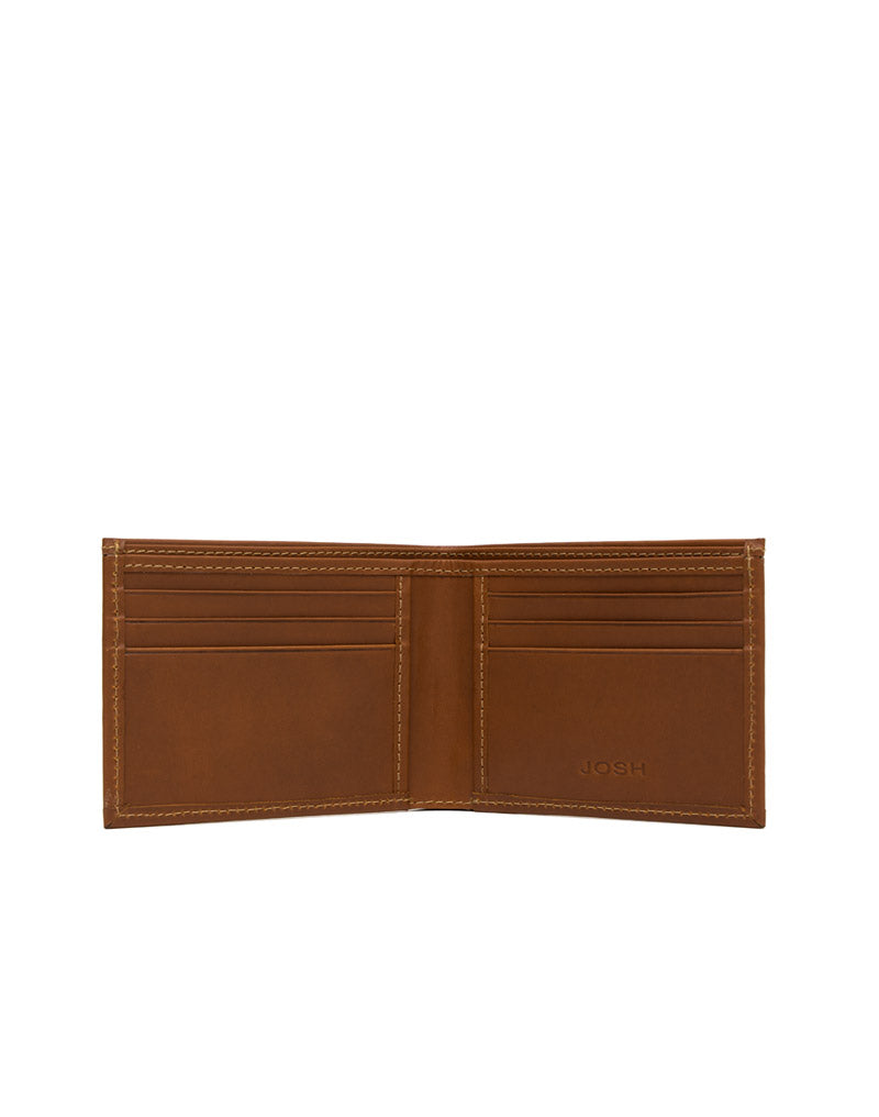 Billetera en cuero para hombre color miel