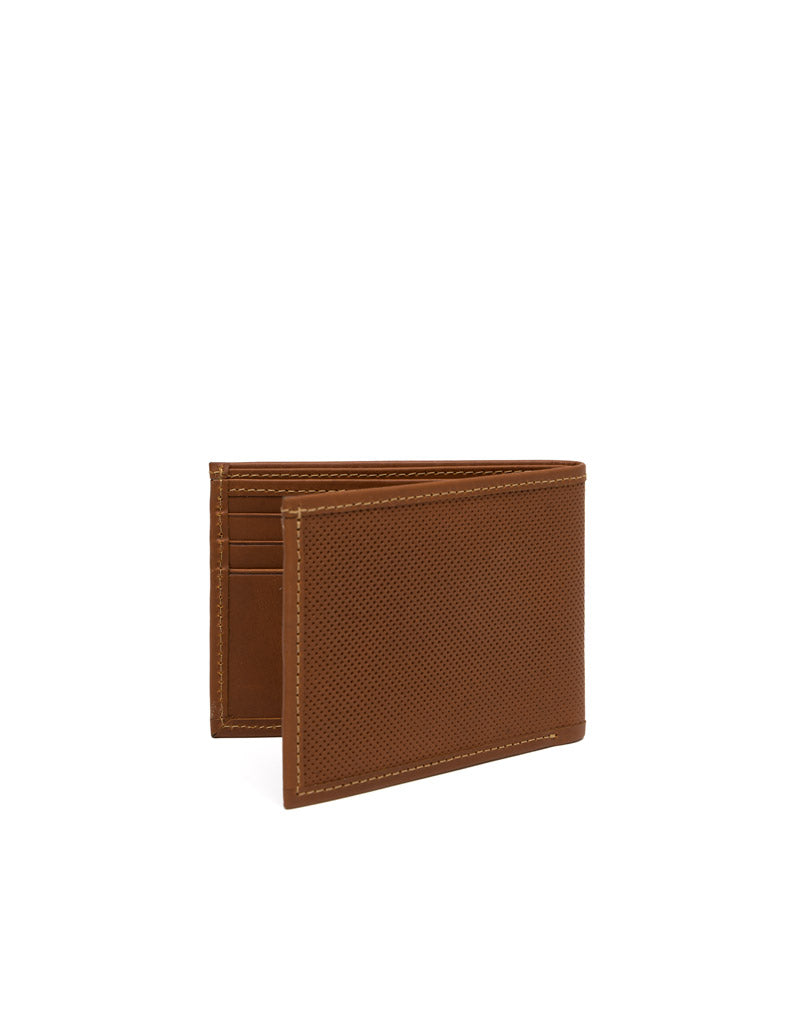 Billetera en cuero para hombre color miel